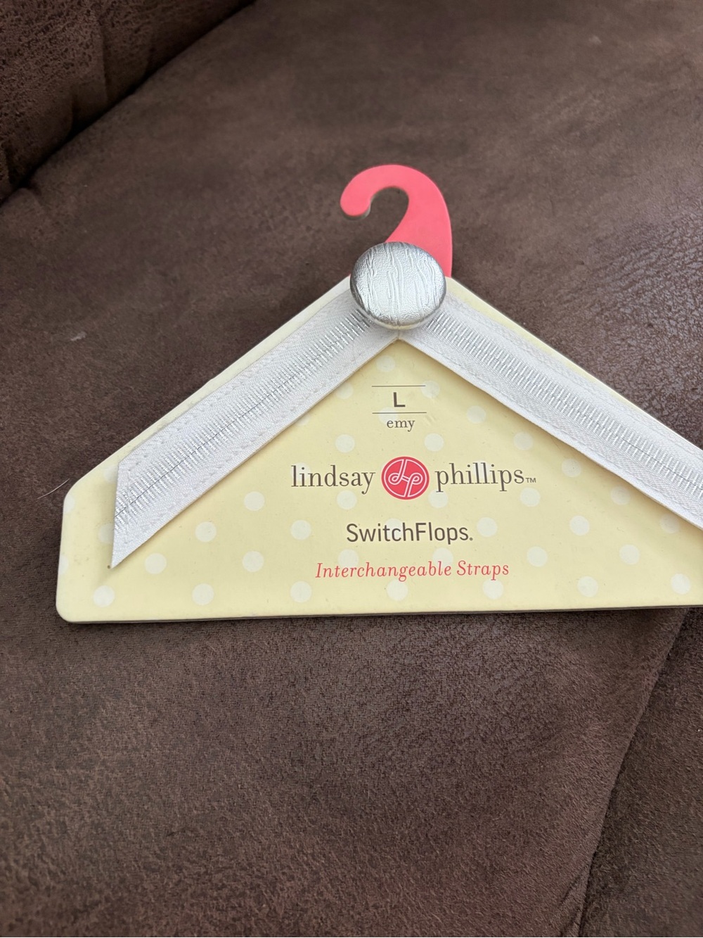 lindsay phillips White Interchangeable Flip Flop Strap with Button Accent